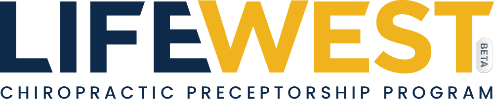 Life West Chiropractic Preceptorship Program logo (Beta)